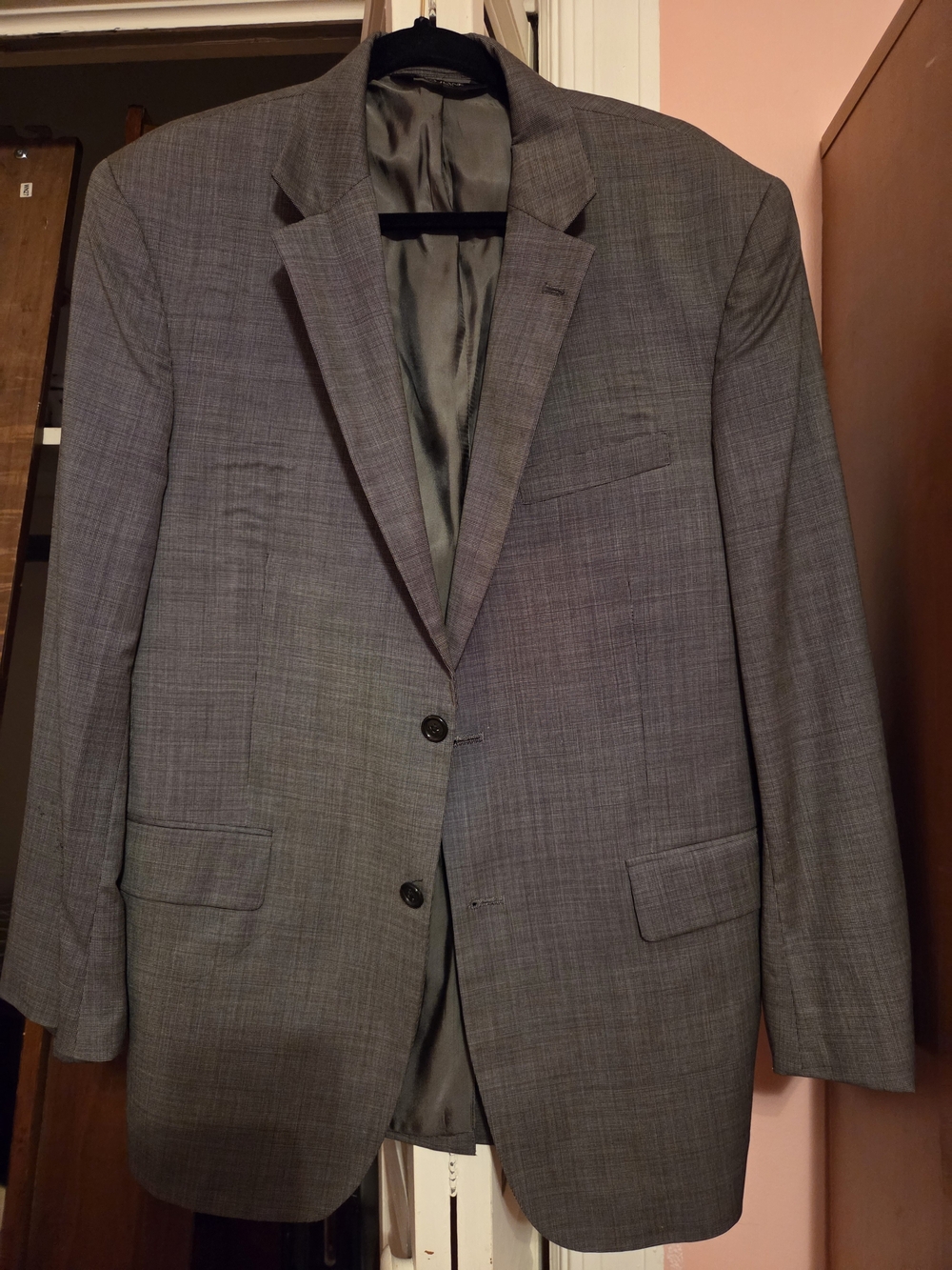 Jos. A. Bank Gray Two-Button Suit Jacket Blazer